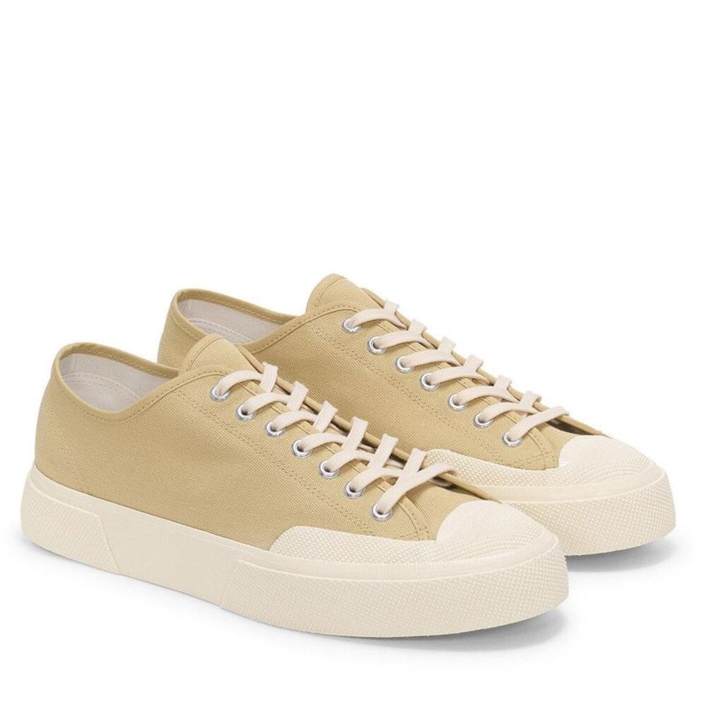 Superga Unisex Adult 2432 Works Cotton Canvas Low Cut Sneakers / Beige/Off White